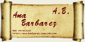 Ana Barbarez vizit kartica